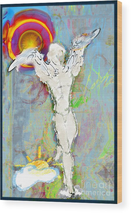 Angel Wood Print featuring the digital art Angel by Gabrielle Schertz