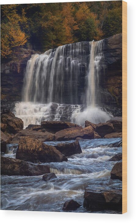 Blackwater Falls Wood Print featuring the photograph Autumn at Blackwater Falls by Jaki Miller