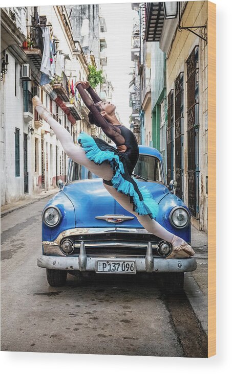 Ballet Wood Print featuring the photograph Ballet in Cuba by Kathryn McBride