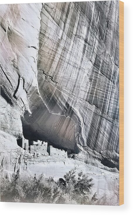 Canyon De Chelly Arizona Wood Print featuring the digital art Canyon de Chelly Arizona by Ansel Adams
