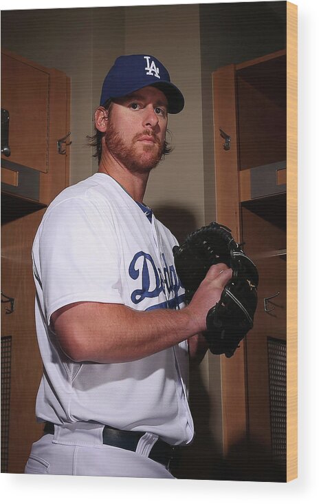 Media Day Wood Print featuring the photograph Chad Billingsley by Christian Petersen