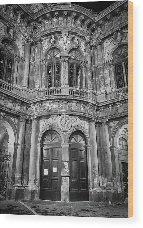 Italy Wood Print featuring the photograph Classic Architecture of Sicily by Monroe Payne