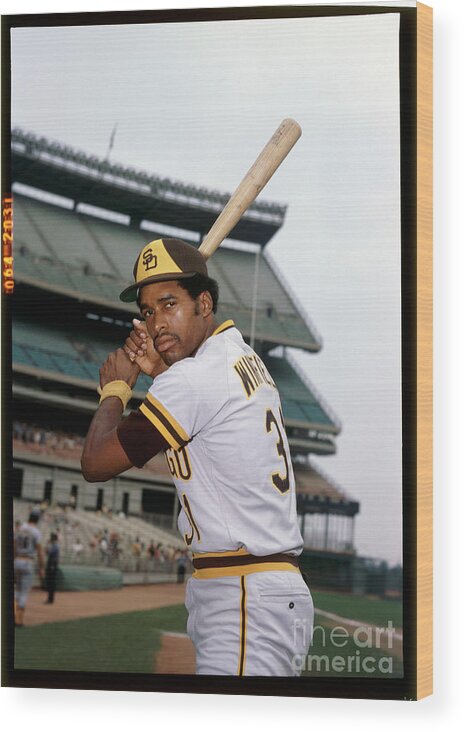 Sports Bat Wood Print featuring the photograph Dave Winfield by Louis Requena
