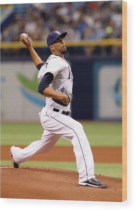 David Price Wood Print featuring the photograph David Price by Brian Blanco