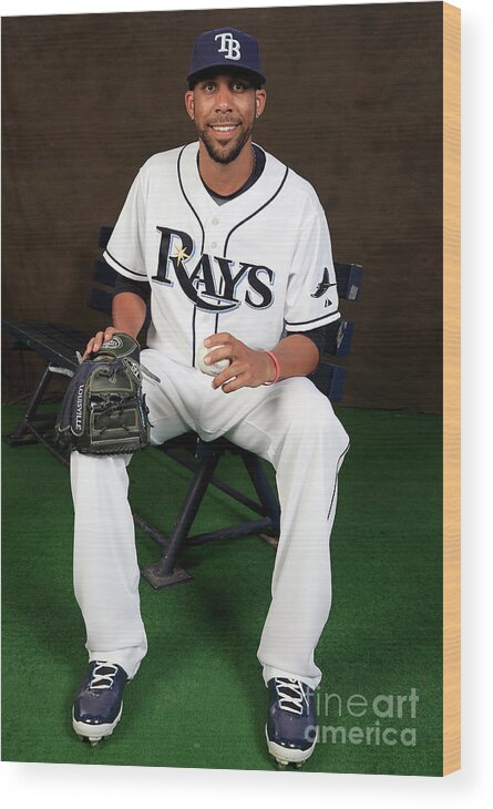 Media Day Wood Print featuring the photograph David Price by Rob Carr