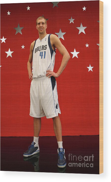 Nba Pro Basketball Wood Print featuring the photograph Dirk Nowitzki by Jesse D. Garrabrant