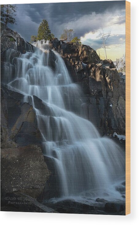 Waterfall Wood Print featuring the photograph Eagle Falls, Lake Tahoe by Devin Wilson