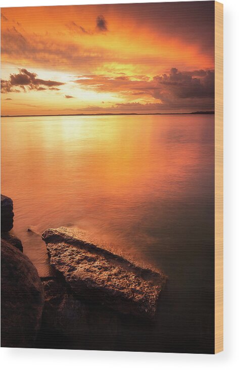 Sunset Wood Print featuring the photograph Evening Splendor by Nate Brack
