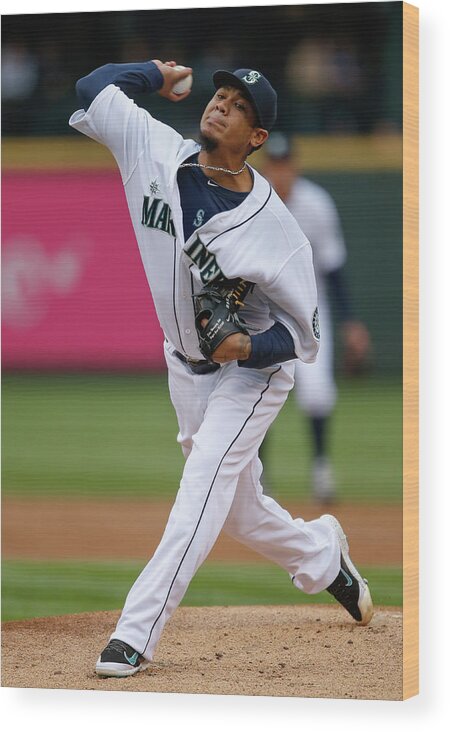People Wood Print featuring the photograph Felix Hernandez by Otto Greule Jr