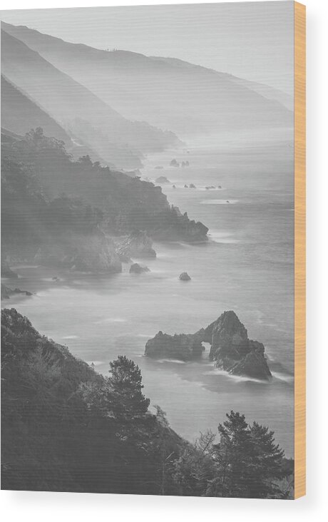 Big Sur Wood Print featuring the photograph Filtered Light Along Big Sur by Darren White