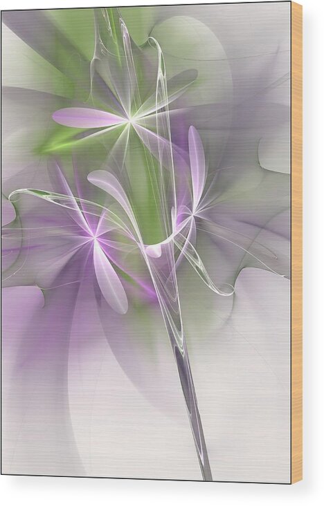 Valentine Wood Print featuring the digital art Flower Spirit by Svetlana Nikolova