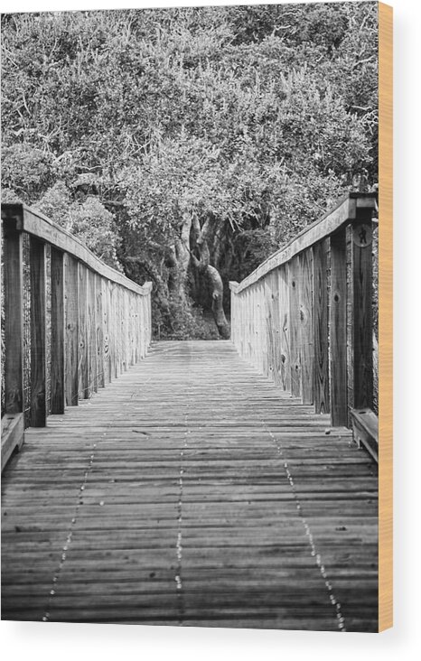 Elliot Coues Wood Print featuring the photograph Foot Bridge on the Elliot Coues Nature Trail by Bob Decker