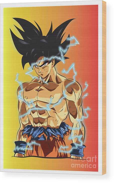Goku Dragon Ball Z Wood Print by Kath Birali - Pixels