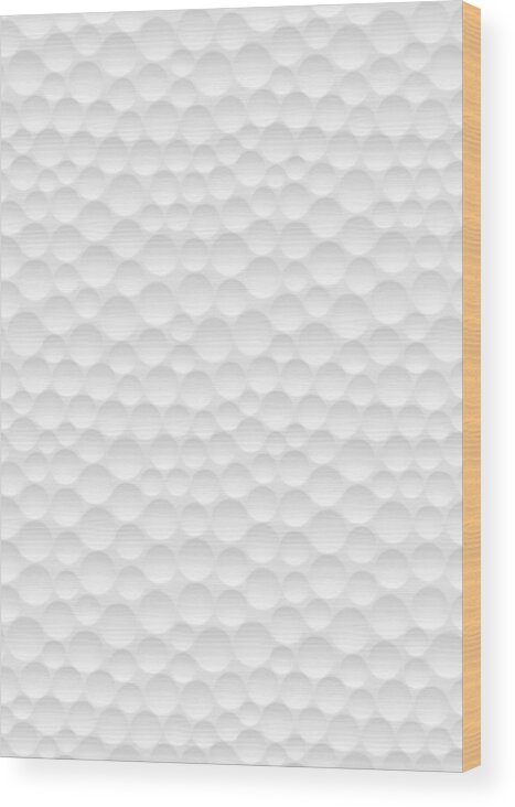 White Background Wood Print featuring the drawing Golf ball texture by Enjoynz