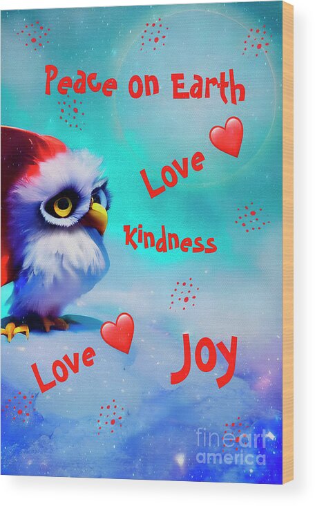 Baby Wood Print featuring the digital art Holiday Kindness by Laurie's Intuitive