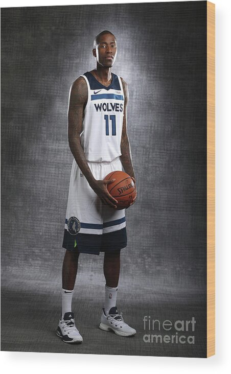 Media Day Wood Print featuring the photograph Jamal Crawford by David Sherman