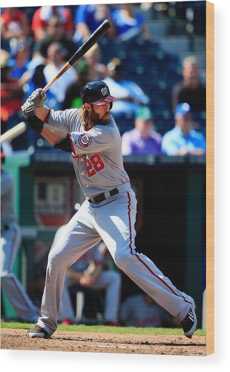 American League Baseball Wood Print featuring the photograph Jayson Werth by Jamie Squire