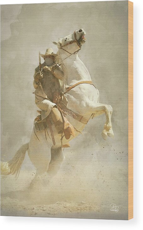 Horse Wood Print featuring the photograph Joe Pepper - Stuntman by Debra Boucher