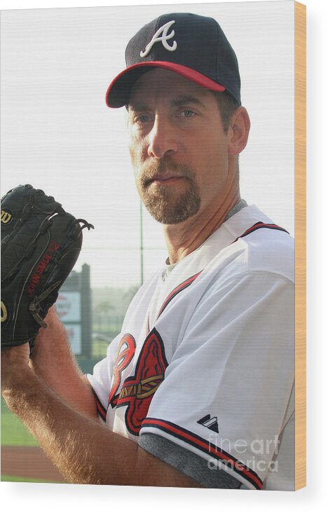 Media Day Wood Print featuring the photograph John Smoltz by Icon Sports Wire