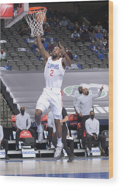 Nba Pro Basketball Wood Print featuring the photograph Kawhi Leonard by Glenn James