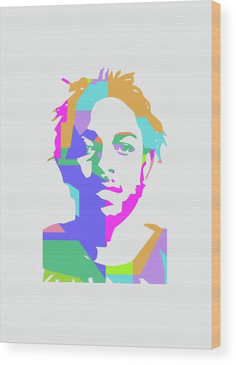 Kendrick Lamar Wood Print featuring the digital art Kendrick Lamar 1 POP ART by Ahmad Nusyirwan