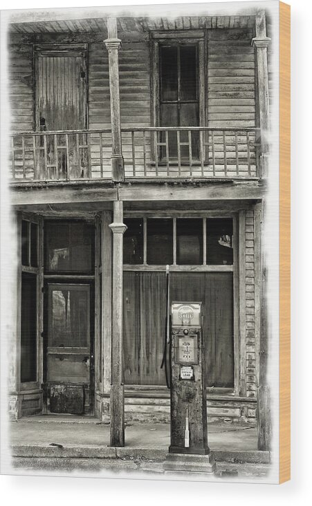 Rustic Wood Print featuring the photograph Kilmanagh Store before remodel - Kilmanagh, Michigan USA - by Edward Shotwell