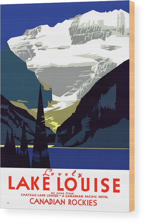 Lake Louise Wood Print featuring the painting Lake Louise, Canada by Long Shot