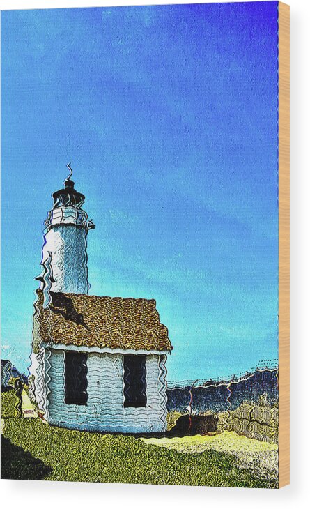 Lighthouse Wood Print featuring the digital art Lighthouse by Addison Likins