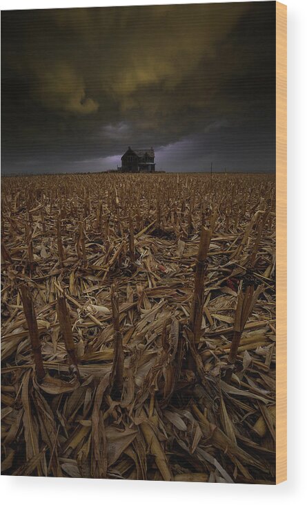 Abandoned Wood Print featuring the photograph Malevolent Darkness by Aaron J Groen