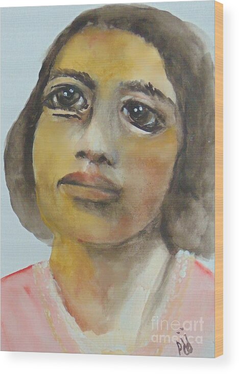 Marian Anderson Wood Print featuring the painting Marian Anderson by Saundra Johnson