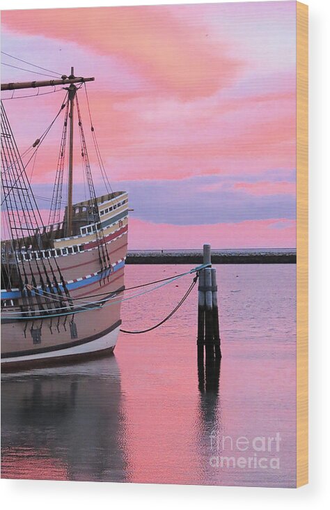 Mayflower Ii Wood Print featuring the photograph Mayflower II 2023 March 24 by Janice Drew