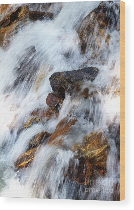Waterfalls Wood Print featuring the photograph Peaceful Waterfall by Chris Scroggins