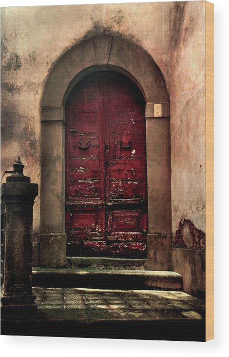 Door Wood Print featuring the photograph Porta Barga by Pepper Pepper