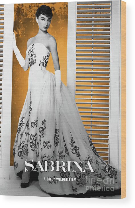 Movie Poster Wood Print featuring the digital art Sabrina by Bo Kev