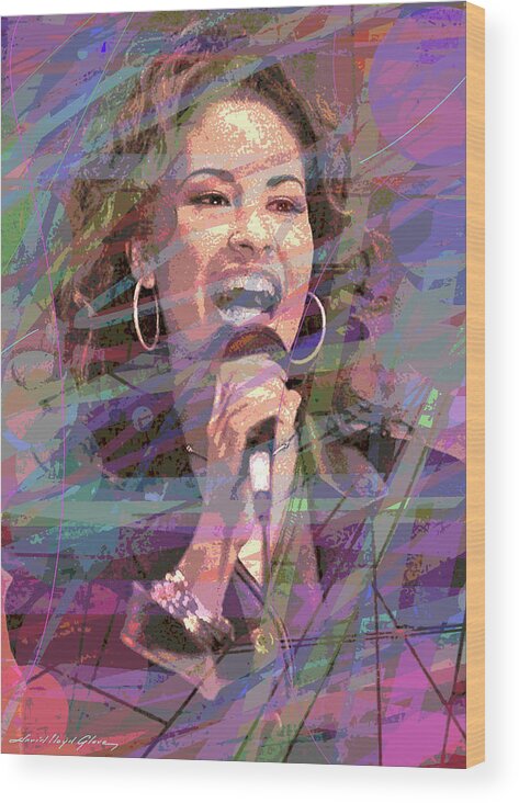 Selena Wood Print featuring the painting Selena by David Lloyd Glover