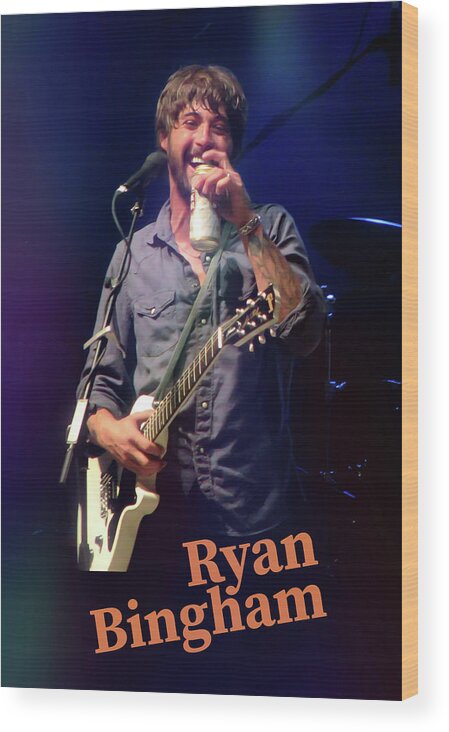 Rock And Roll Wood Print featuring the photograph Smile with Ryan Bingham by Micah Offman