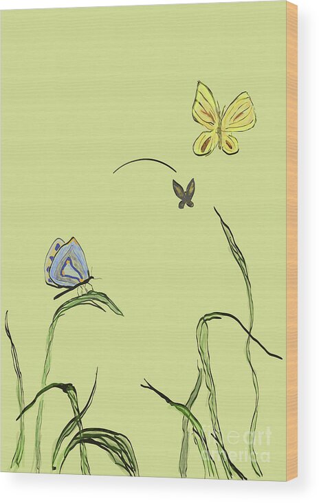 Butterflies Wood Print featuring the digital art Spring Delight by Kae Cheatham