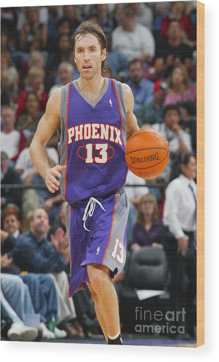 Upcourt Wood Print featuring the photograph Steve Nash by Rocky Widner