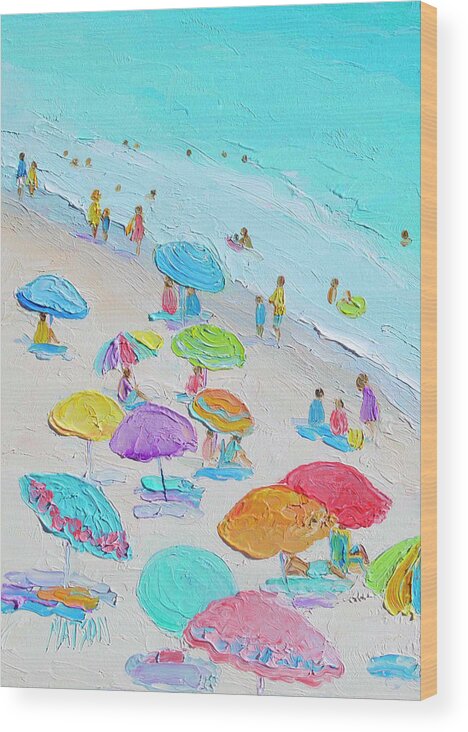 Beach Wood Print featuring the painting Summer Love by Jan Matson