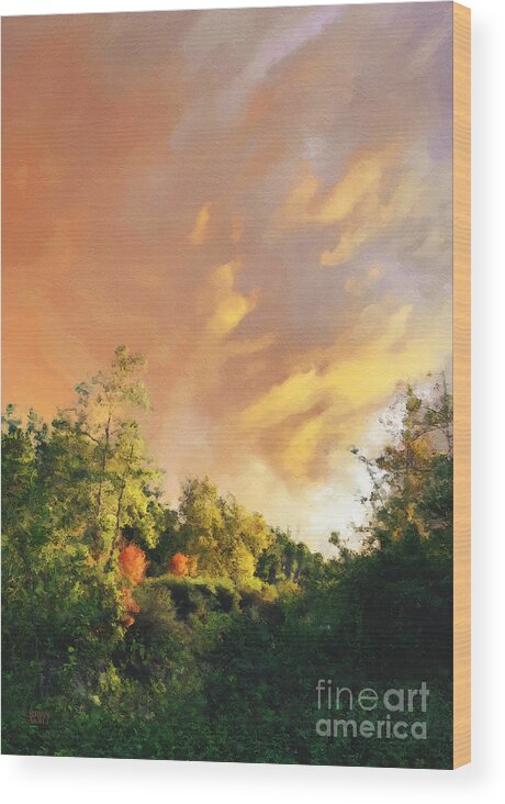 Courbet Wood Print featuring the photograph Sunset on the Oso Trail by Brian Watt
