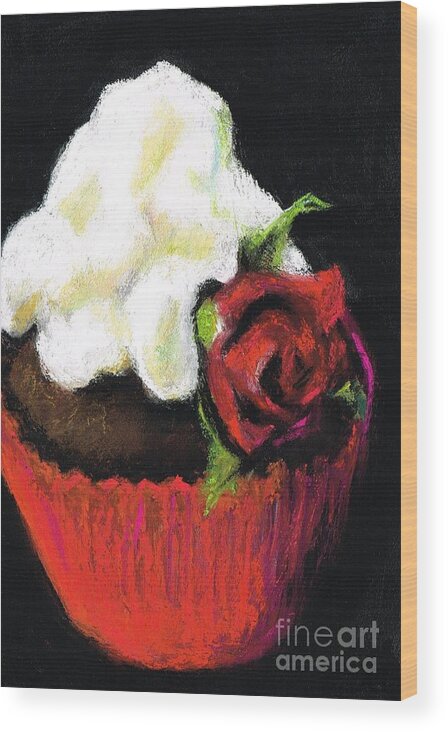 Cupcakes Wood Print featuring the painting Sweet by Frances Marino