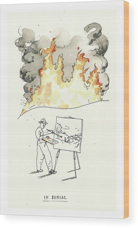The Future Looks Bright Wood Print featuring the painting The Future Looks Bright by Barry Blitt