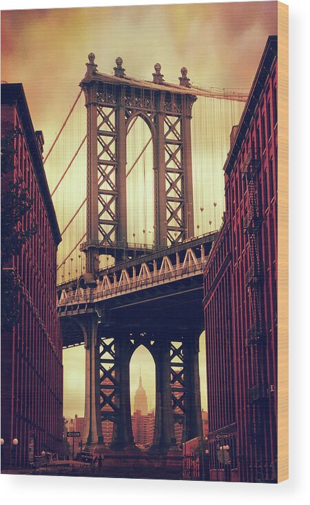 Manhattan Bridge Wood Print featuring the photograph The Manhattan Bridge by Jessica Jenney