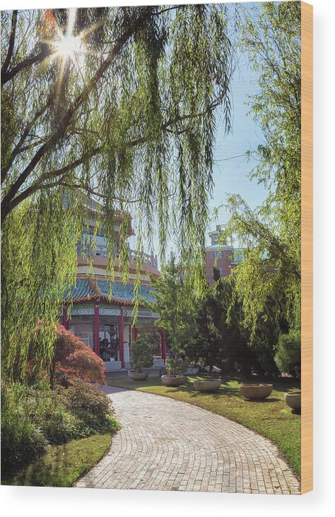 Pagoda Wood Print featuring the photograph The Pagoda in Norfolk by Susan Rissi Tregoning