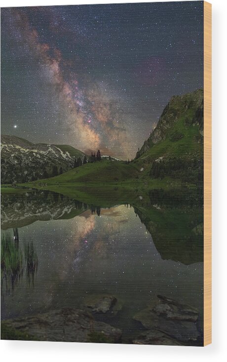 Mountains Wood Print featuring the photograph The Perfect Mirror by Ralf Rohner