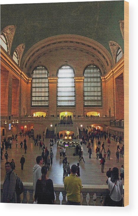 Grand Central Terminal Wood Print featuring the photograph Watching the Watchers by Jessica Jenney