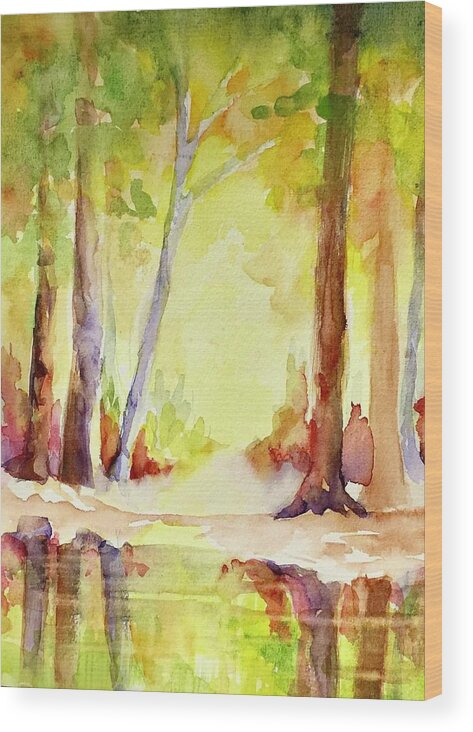 Forest Wood Print featuring the painting Wood Element by Caroline Patrick