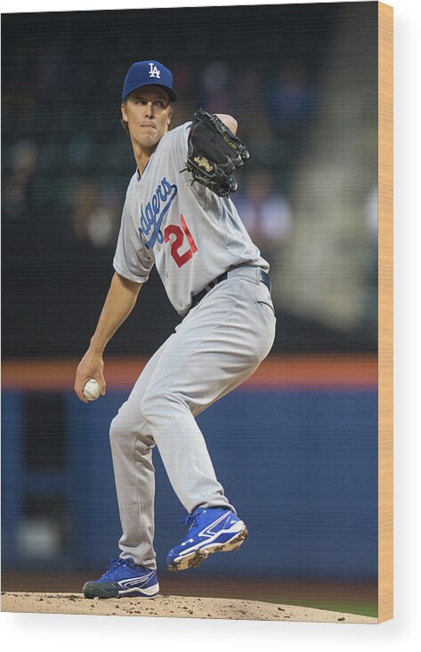 American League Baseball Wood Print featuring the photograph Zack Greinke by Ron Antonelli