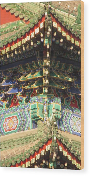 Chinese Architectural Details Wood Print featuring the photograph Chinese Architectural details #1 by Alfred Ng