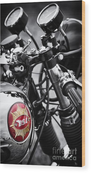 Bsa Wood Print featuring the photograph 1963 BSA Rocket Goldstar by Tim Gainey